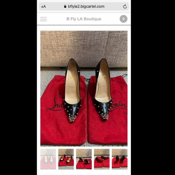 Christian Louboutin Black Leather Studded So Kate SZ 38 - Picture 6 of 6